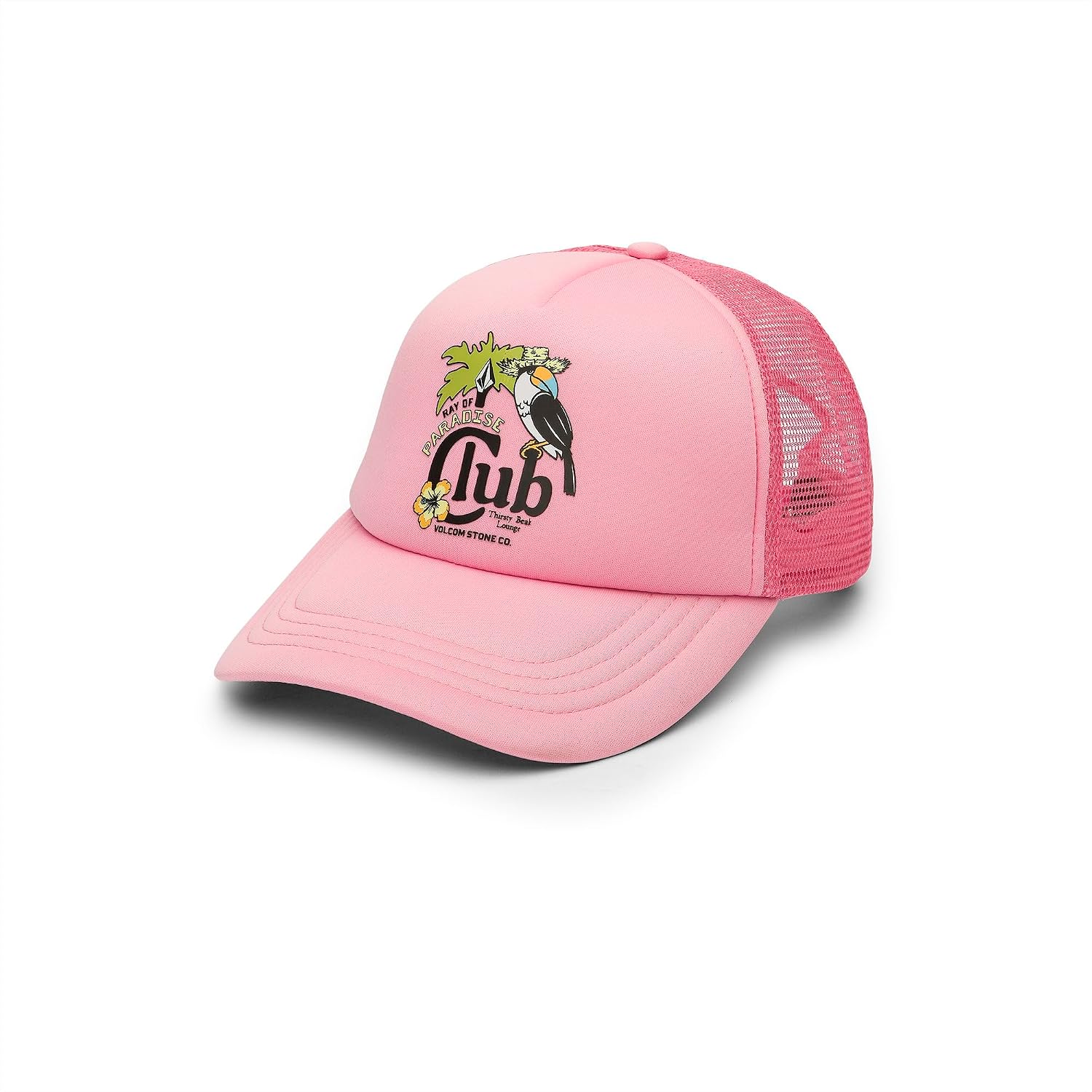 Volcom Women's Into Paradise Trucker Foam Snapback Hat Guava