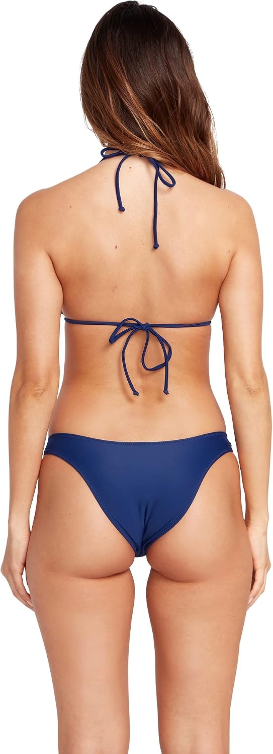 Volcom Women's Tri Bikini Top – Sustainable Slide-tri Swim Top with Adjustable Halter and Removable Cups Ocean