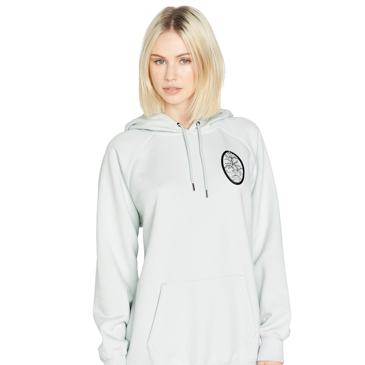 Volcom Women's Truly Stoked Ovesized Bf Hooded Fleece Sweatshirt Chlorine
