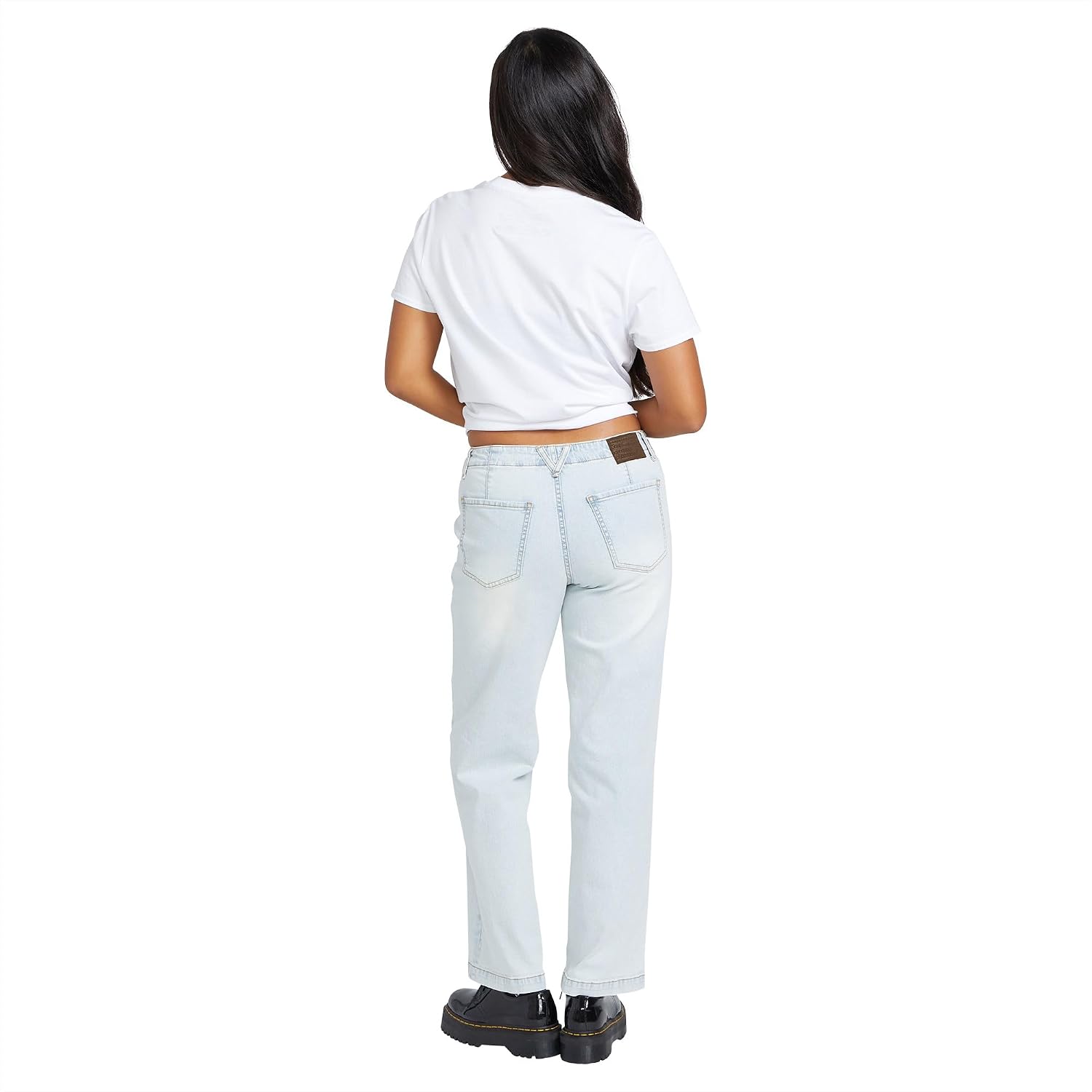Volcom Women's 1991 Stone Low Rise Denim Jean Pant Allover Stone Light