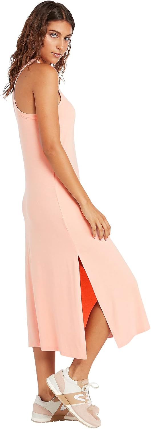 Volcom Women's Stonelight Midi Dress Hazey Pink