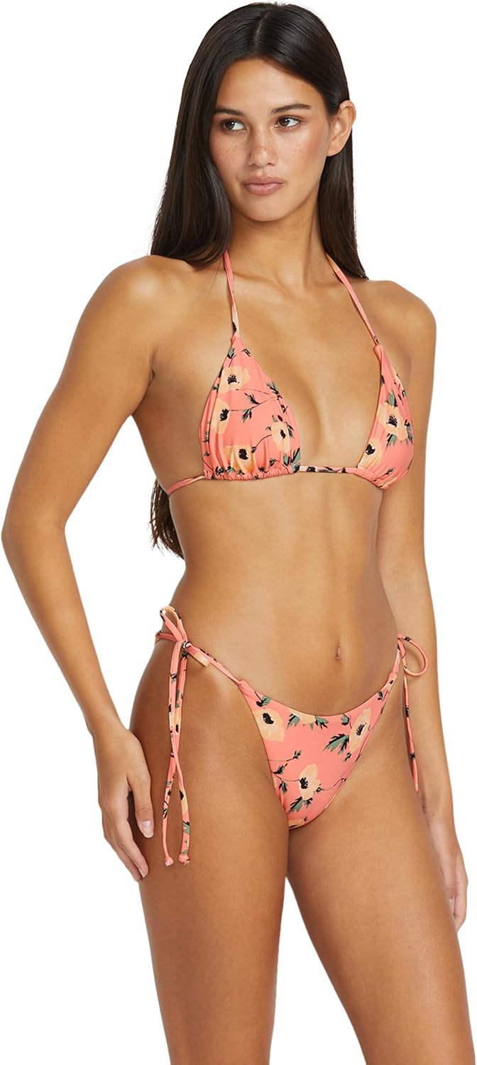 Volcom Women's Simply Seamless Skimpy Swimsuit Bikini Bottom Sunset