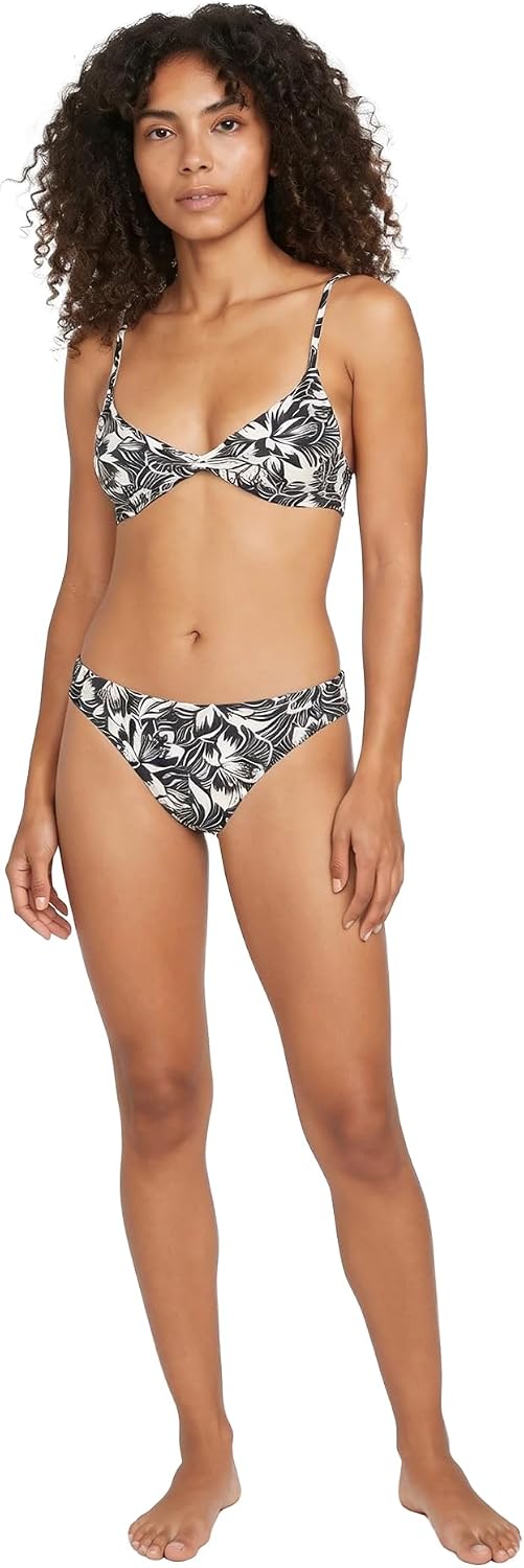 Volcom Women's Simply Seamless Cheeky Bikini Bottom (Regular & Plus Size) BlackCream