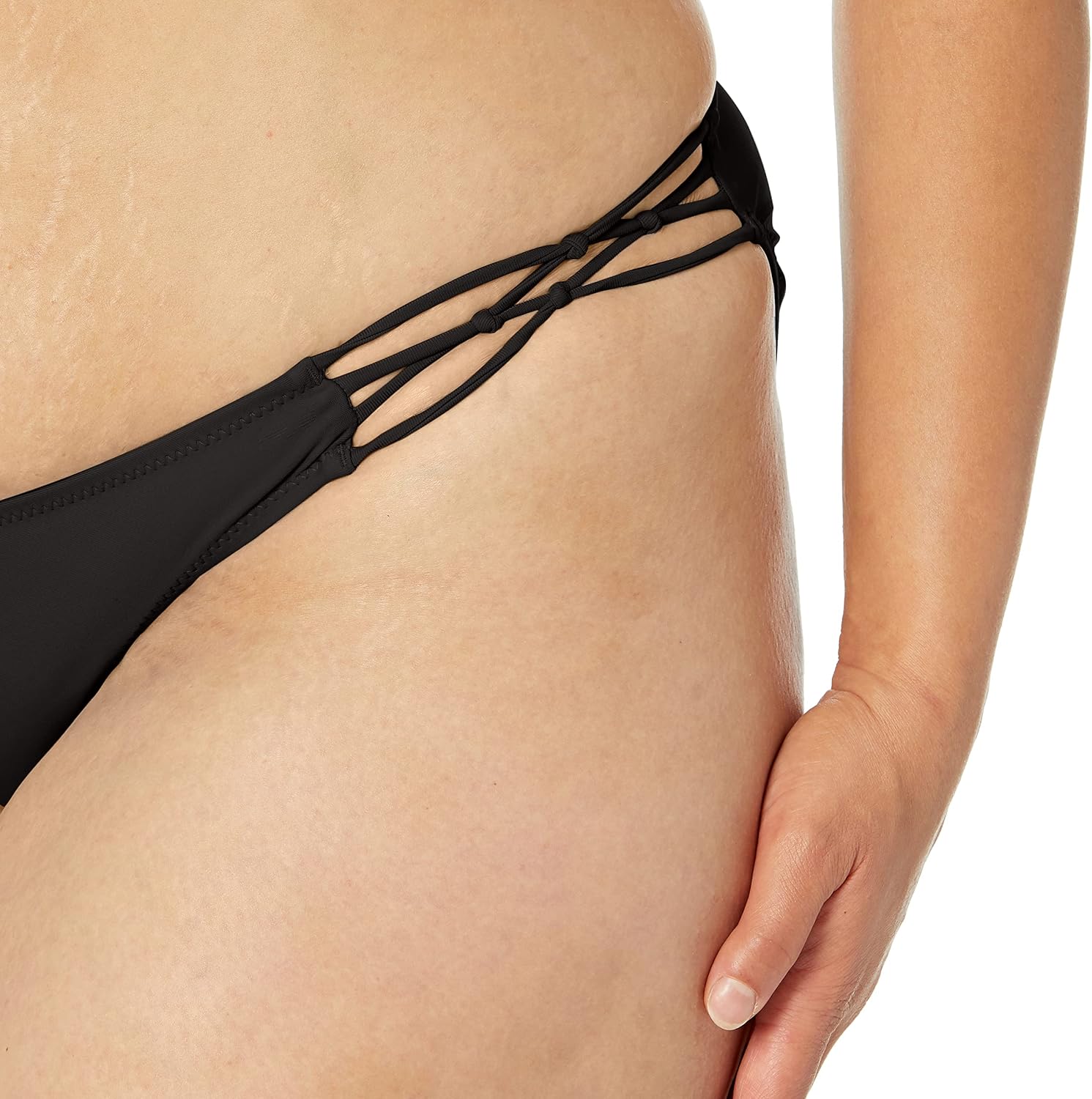 Volcom Women's Full Bikini Bottom – Low-Rise Swim Bottom with Full Coverage, Made from Recycled Fabric New Black