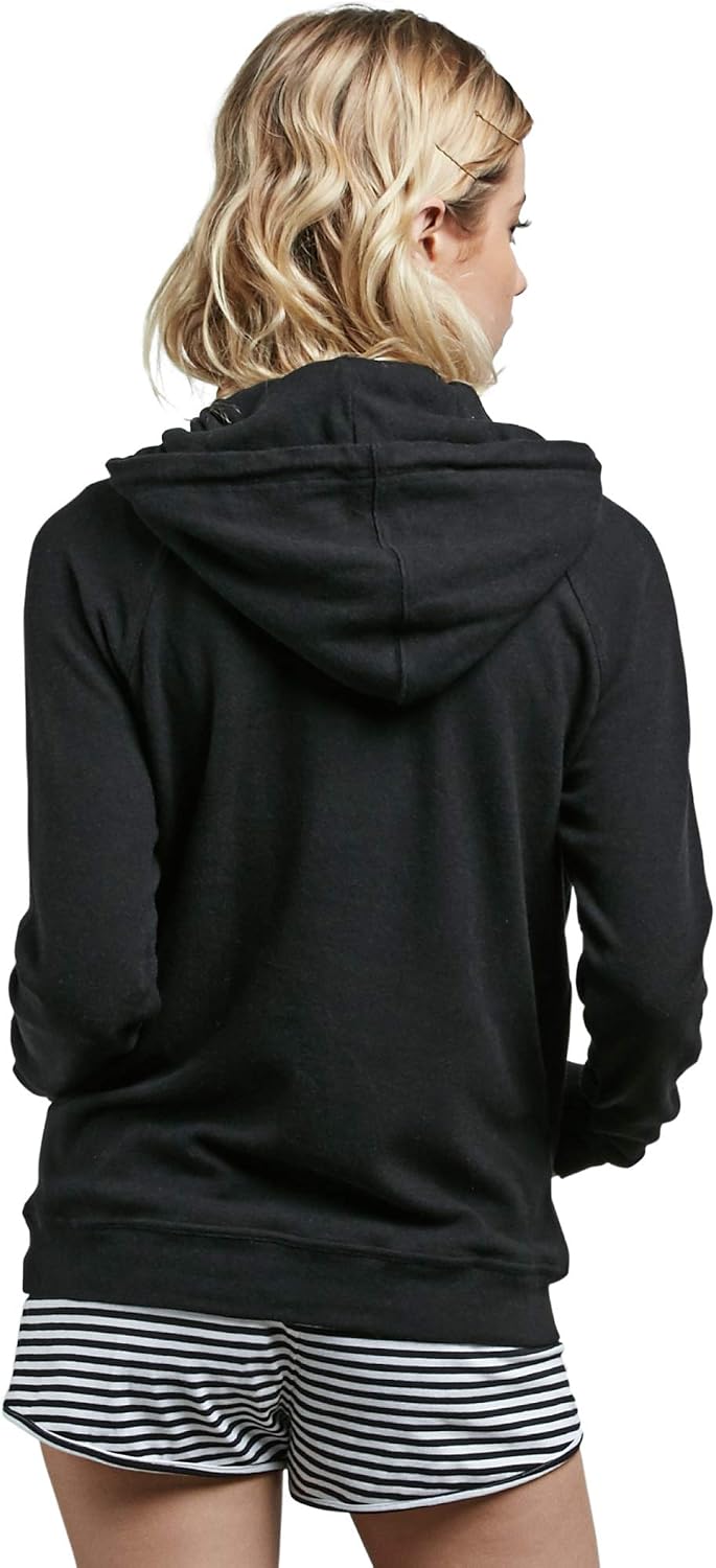 Lived In Lounge Hooded Fleece Pullover Sweatshirt (Regular & Plus Size) Black 1