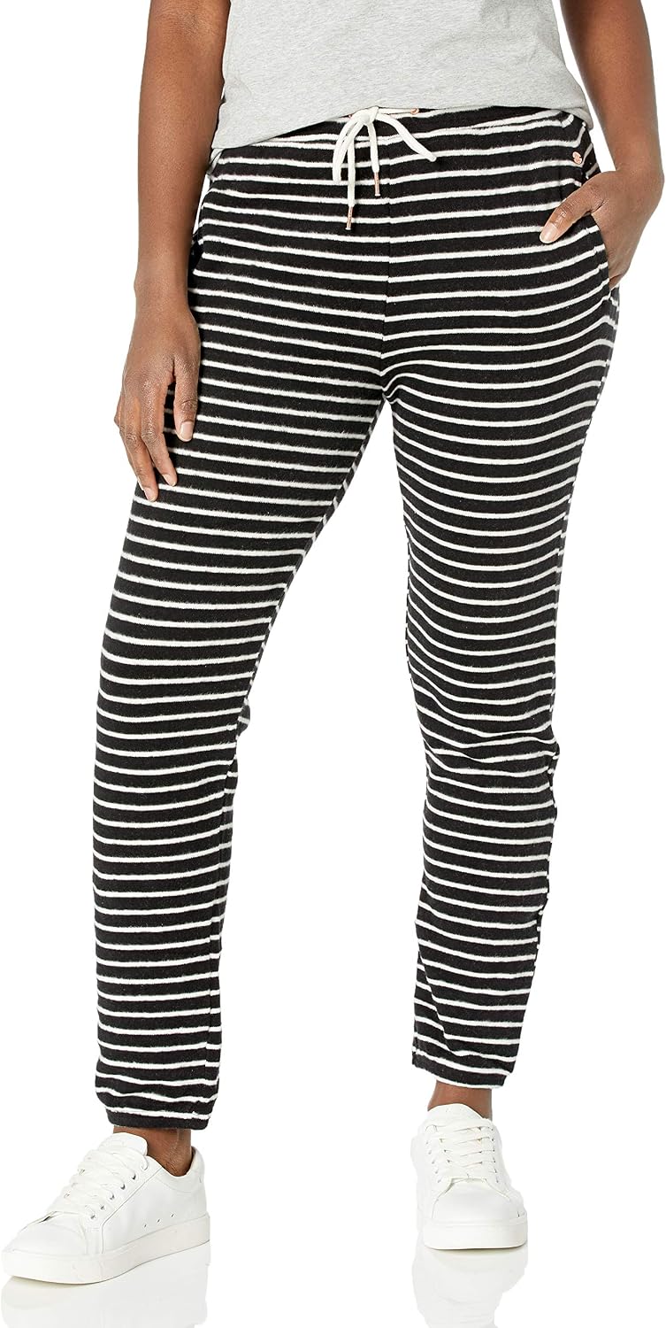 Volcom Women's Lived In Lounge Fleece Sweatpants (Regular & Plus Size) Black White