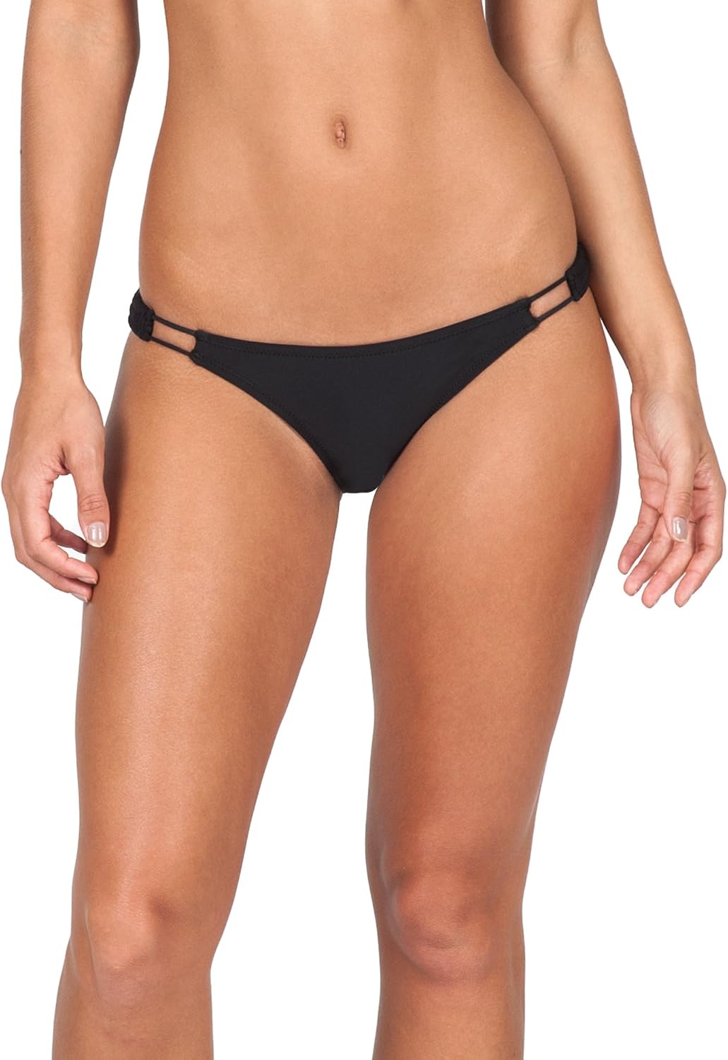 Volcom Women's Simply Solid Full Bikini Bottom (Regular & Plus Size) Black 3
