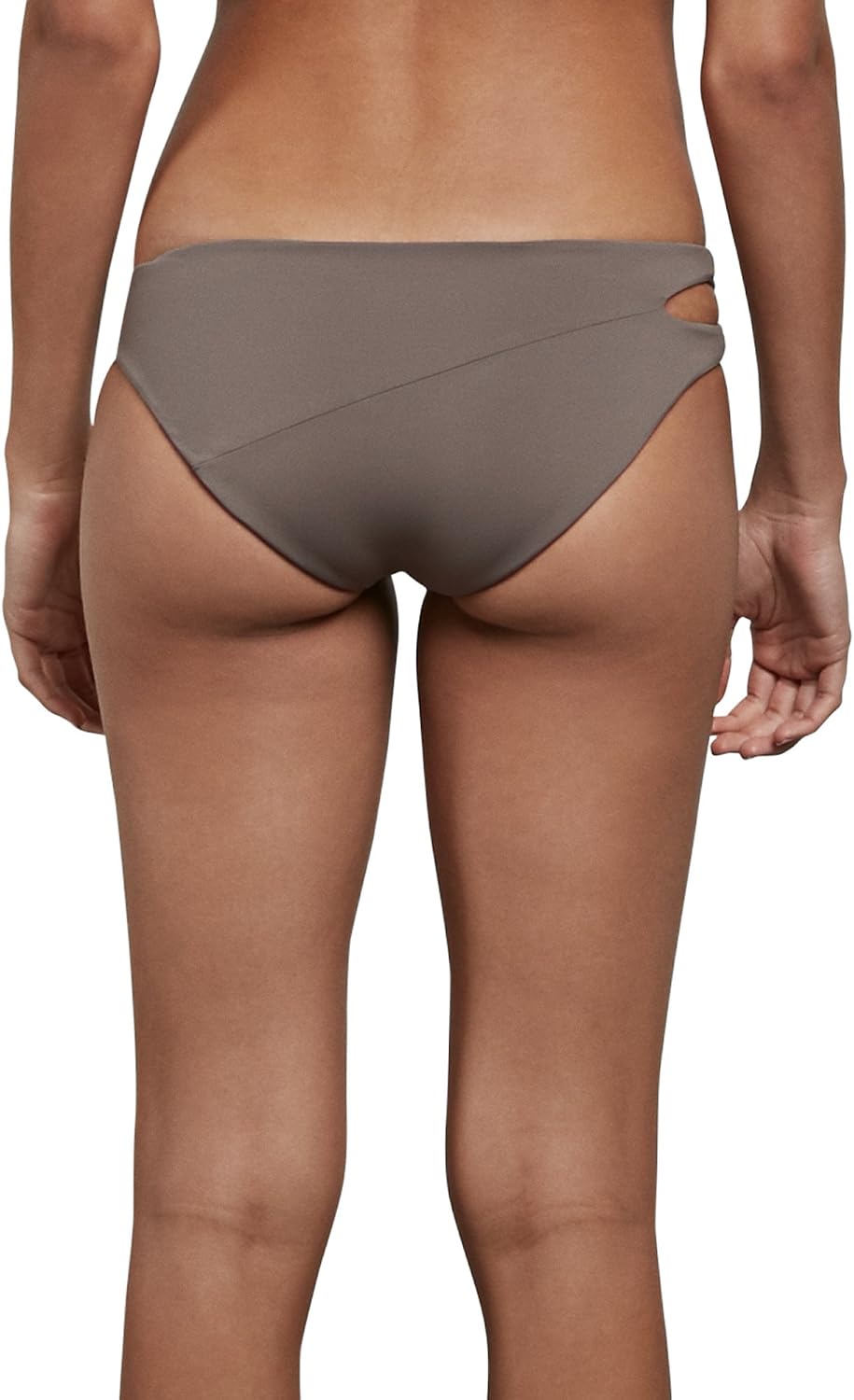 Volcom Women's Full Bikini Bottom – Low-Rise Swim Bottom with Full Coverage, Made from Recycled Fabric Stone-a