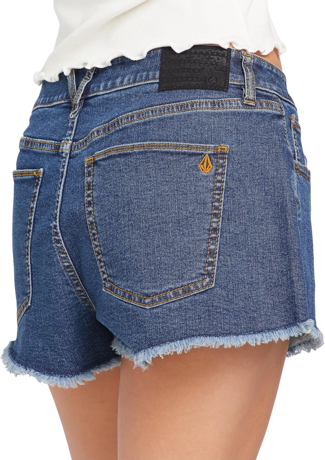 Volcom Women's 1991 Stone High Waisted Cutoff Denim Jean Short Ltwt Vintage