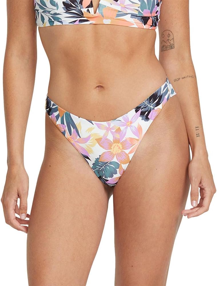Volcom Women's Simply Seamless Cheeky Bikini Bottom (Regular & Plus Size) Multi Tropic