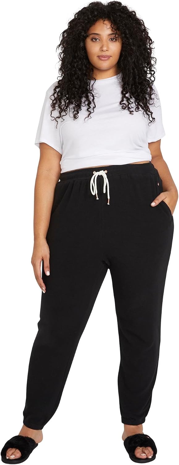 Volcom Women's Lived In Lounge Fleece Sweatpants (Regular & Plus Size) Black