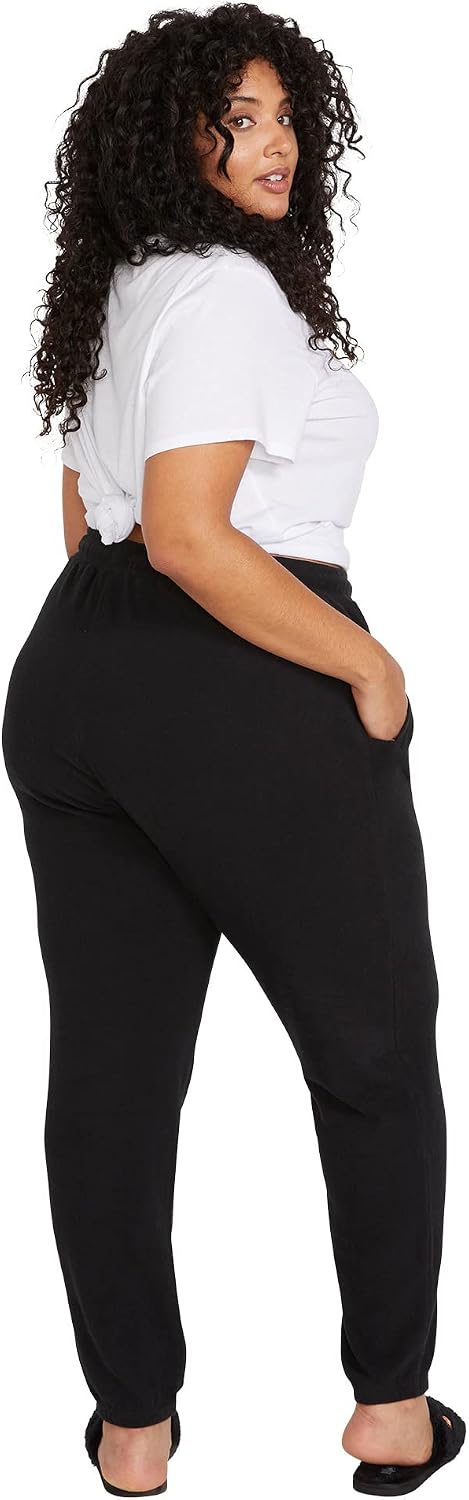 Volcom Women's Lived In Lounge Fleece Sweatpants (Regular & Plus Size) Black