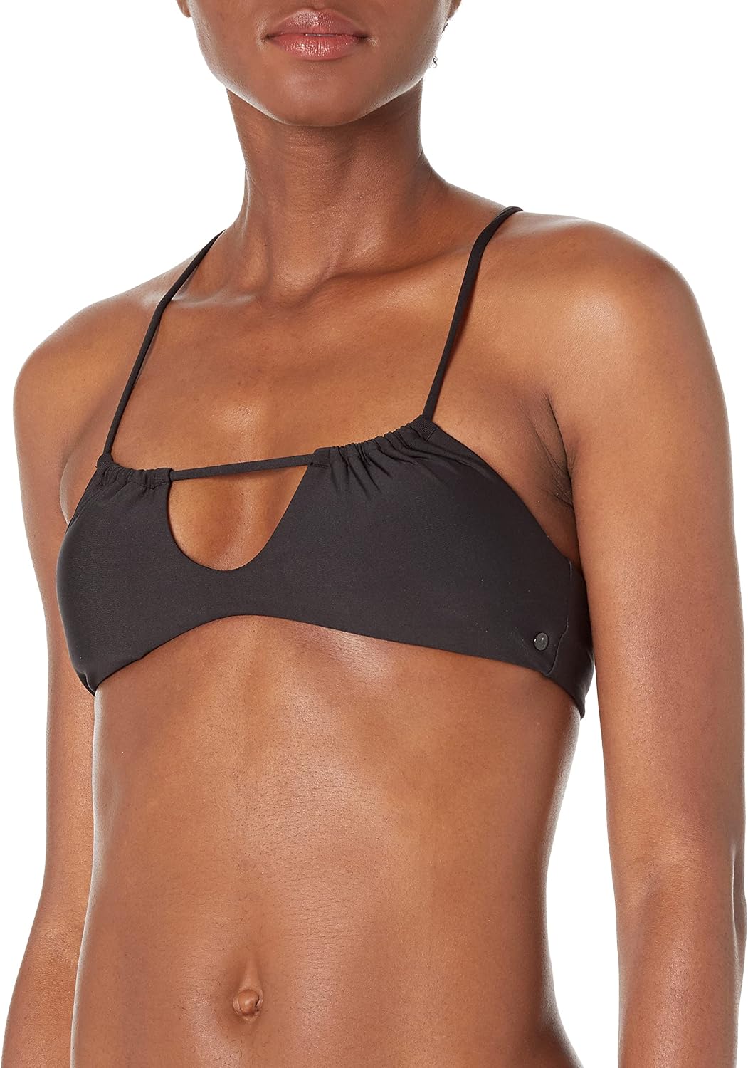 Volcom Women's Women's Simply Solid Scoop Neck Bikini Top Neck Bikini Top Evening
