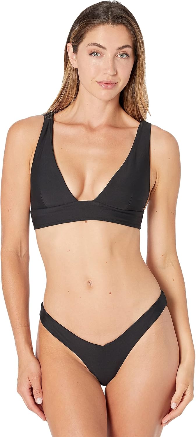 Volcom Simply Seamless Halter Bikini Top Midnight