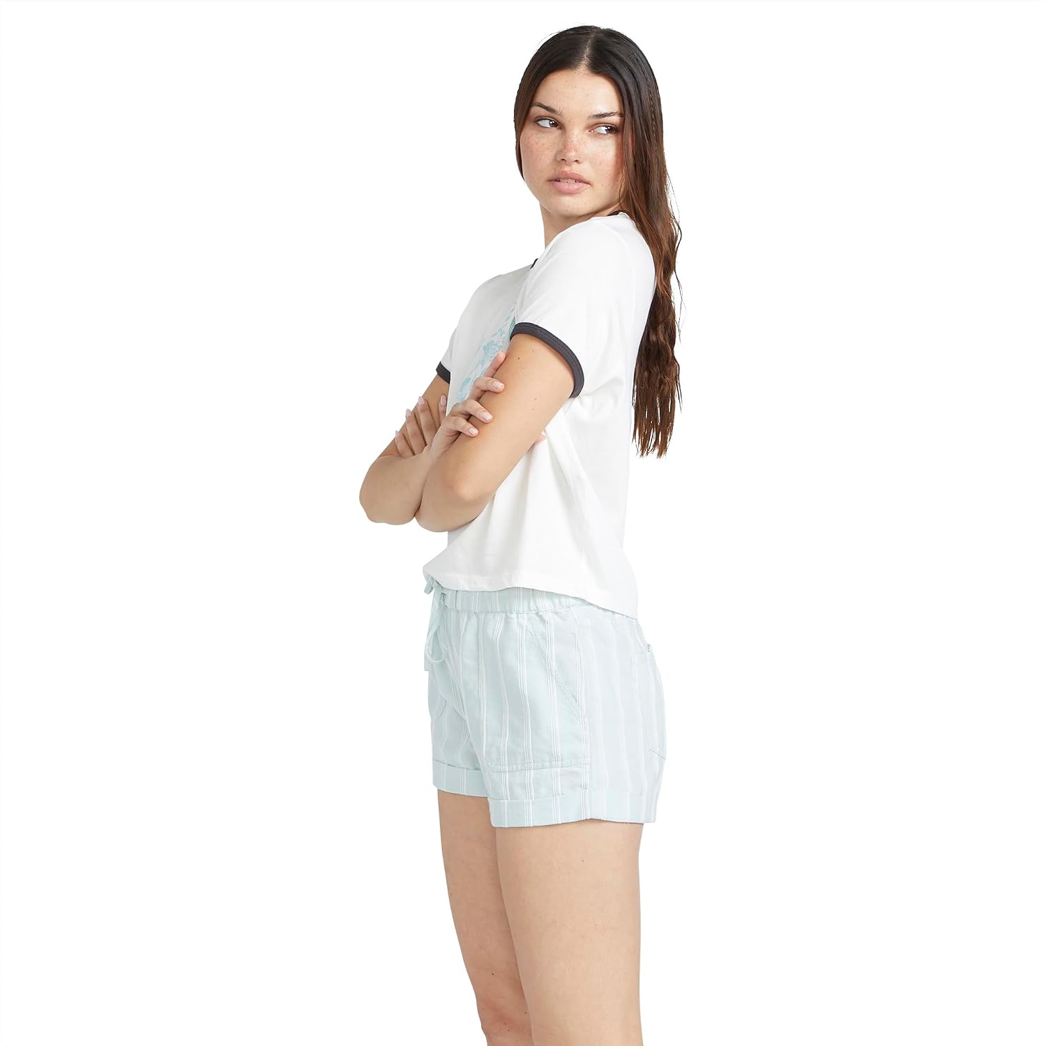 Volcom Women's Sunday Strut Elastic Waist Short Chlorine