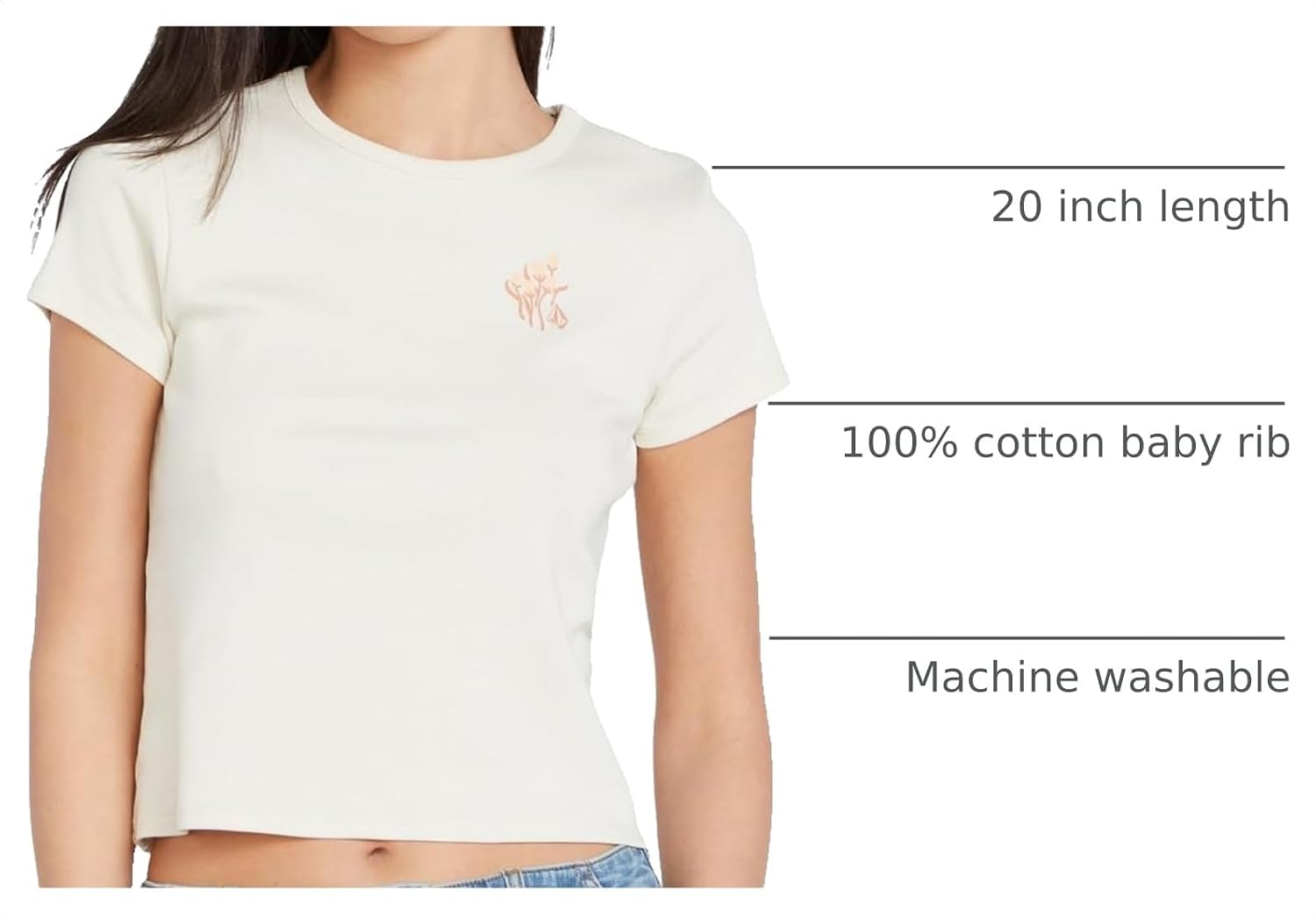 Volcom Women's Have a Clue Short Sleeve Tee – Fitted T-Shirt with Striped Neck Taping Cloud White