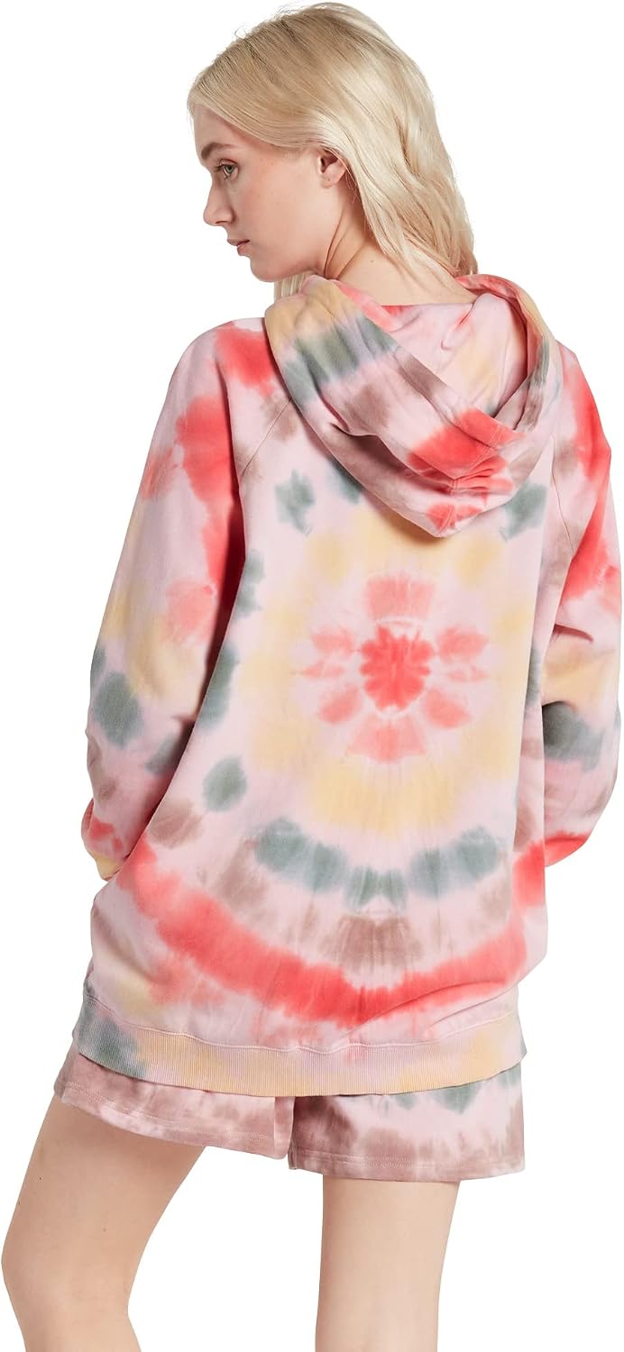 Volcom Women's Truly Stoked Ovesized Bf Hooded Fleece Sweatshirt Multi