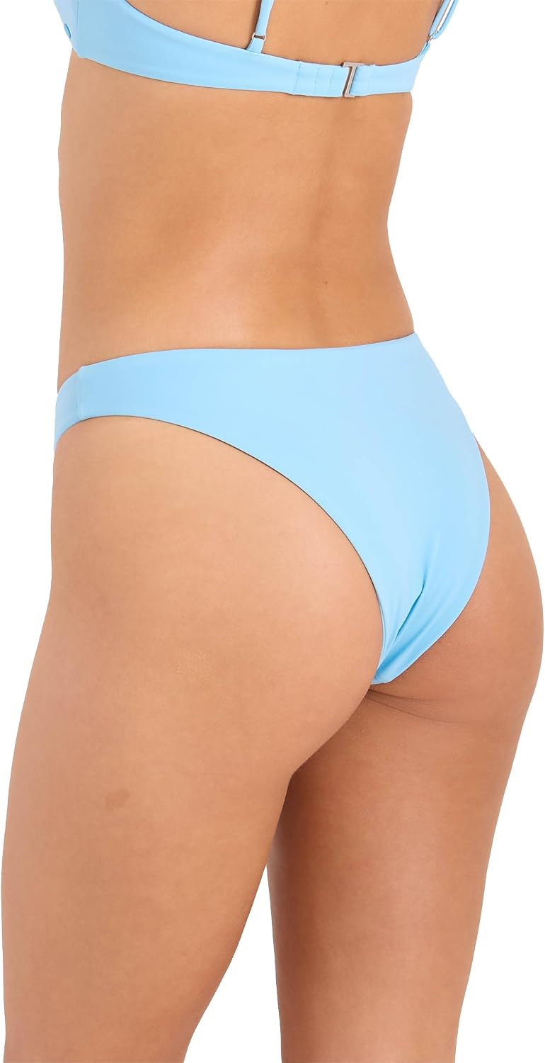 Volcom Women's Simply Seamless Skimpy Swimsuit Bikini Bottom Persimmon
