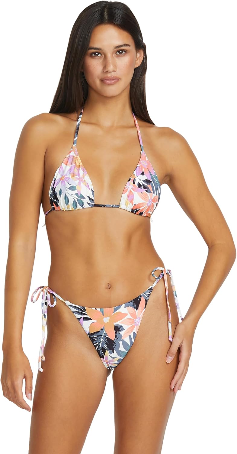Volcom Women's Full Bikini Bottom – Low-Rise Swim Bottom with Full Coverage, Made from Recycled Fabric Multi Tropic