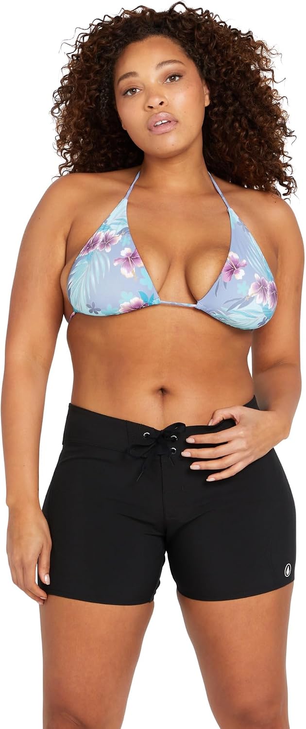 Volcom Women's Simply Solid 5-Inch Swim Surf Boardshort Jet
