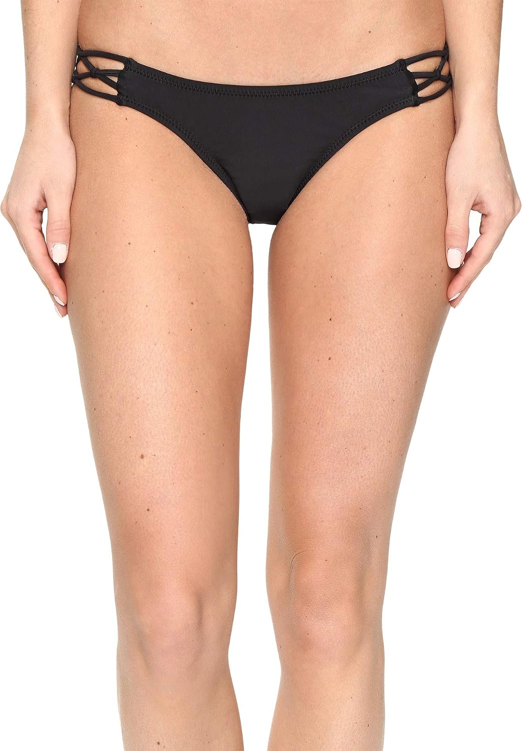 Volcom Women's Full Bikini Bottom – Low-Rise Swim Bottom with Full Coverage, Made from Recycled Fabric Blackout