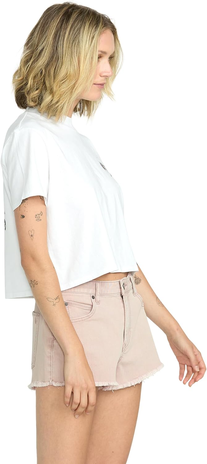Volcom Women's 1991 Stone High Waisted Cutoff Denim Jean Short