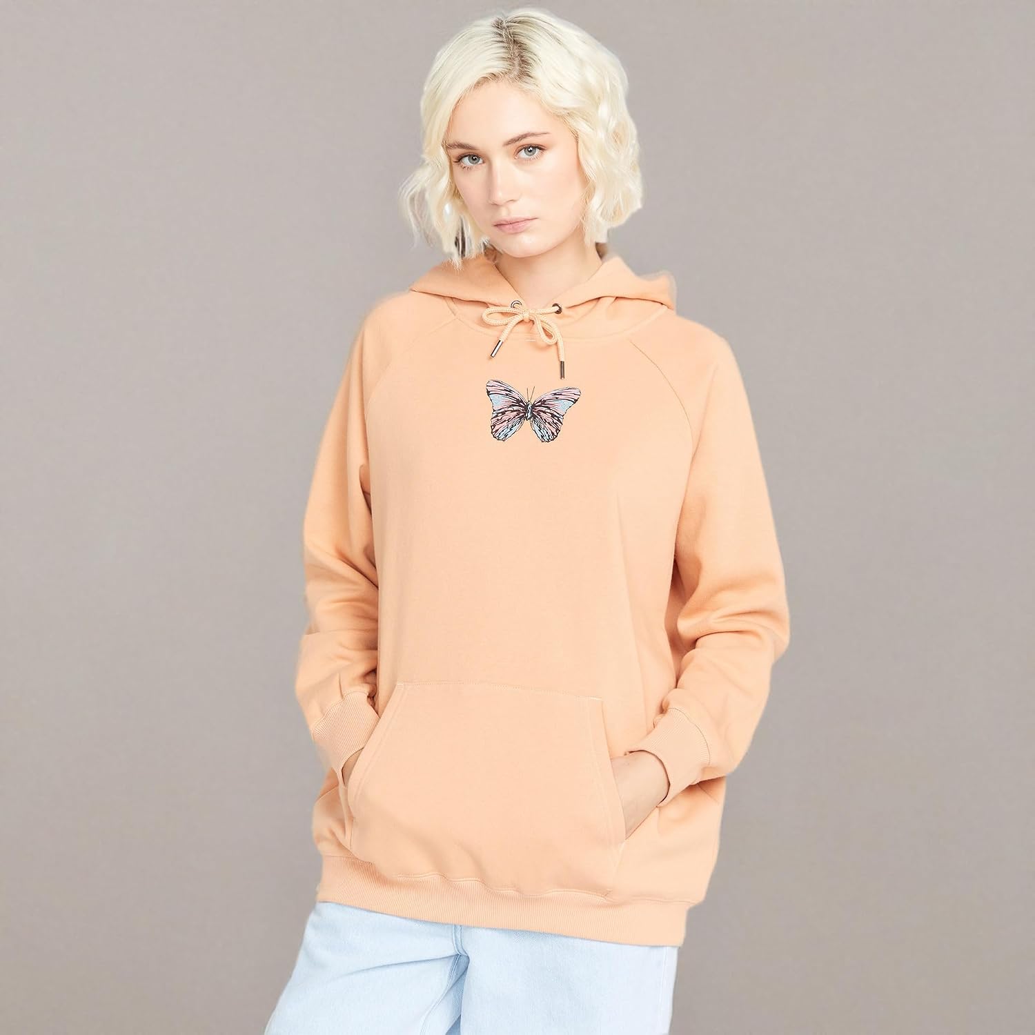 Volcom Women's Truly Stoked Ovesized Bf Hooded Fleece Sweatshirt Clay