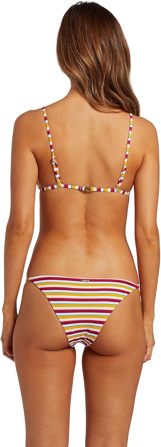 Volcom Women's Tri Bikini Top – Sustainable Slide-tri Swim Top with Adjustable Halter and Removable Cups Multi While
