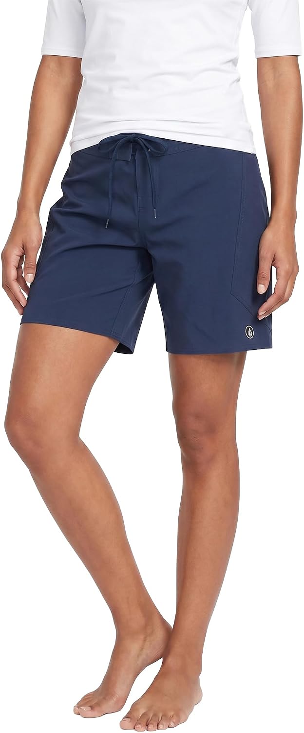 Volcom womens Simply Solid 11-inch Classic Swim Boardshort Navy