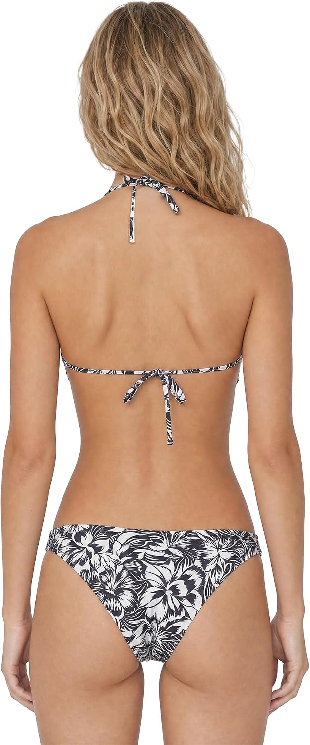 Volcom Women's Simply Seamless Skimpy Swimsuit Bikini Bottom BlackCream