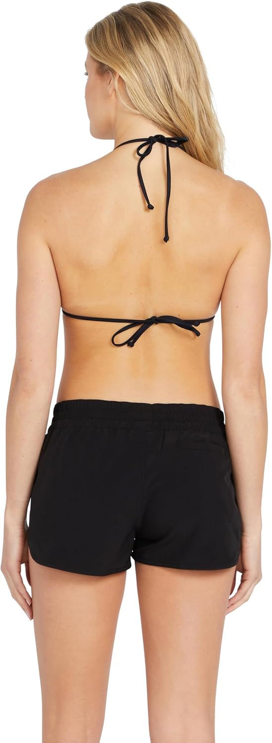 Volcom Women's 2-inch Swim Boardshorts – Lightweight 4-Way Stretch Surf Shorts with UPF 50+ and Recycled Fabric Caviar