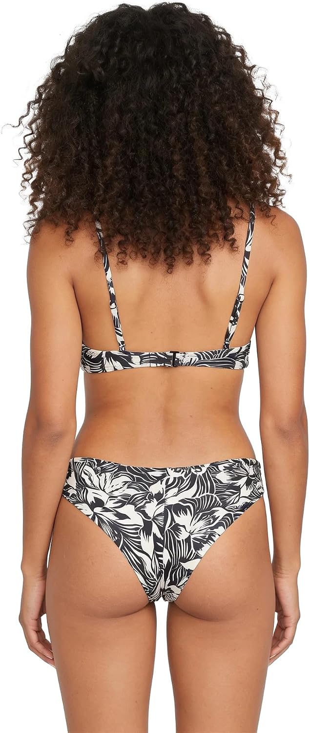 Volcom Women's Simply Seamless Cheeky Bikini Bottom (Regular & Plus Size) BlackCream