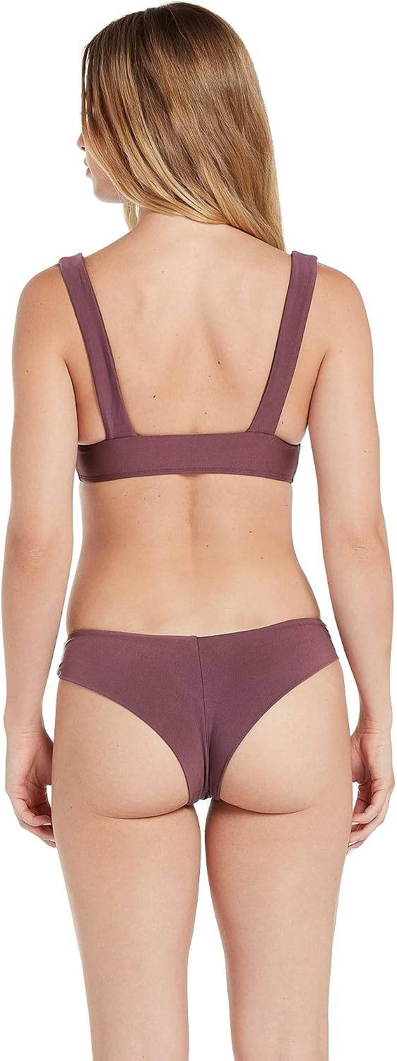 Volcom Simply Seamless Halter Bikini Top Eggplant