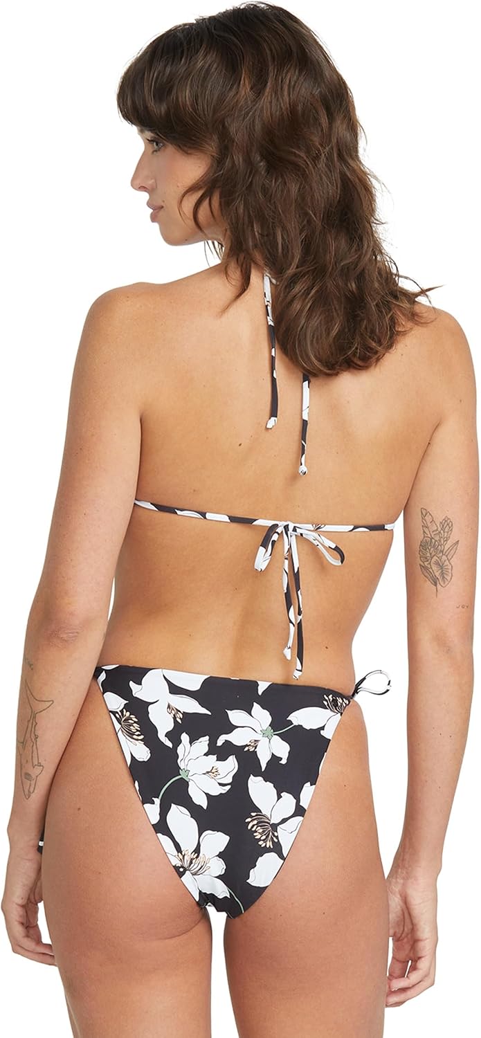 Volcom Women's Tri Bikini Top – Sustainable Slide-tri Swim Top with Adjustable Halter and Removable Cups Midnight Lily