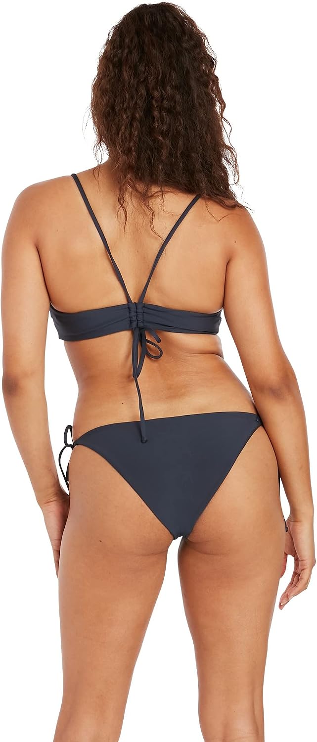 Volcom Women's Women's Simply Solid Scoop Neck Bikini Top Neck Bikini Top Bluenight