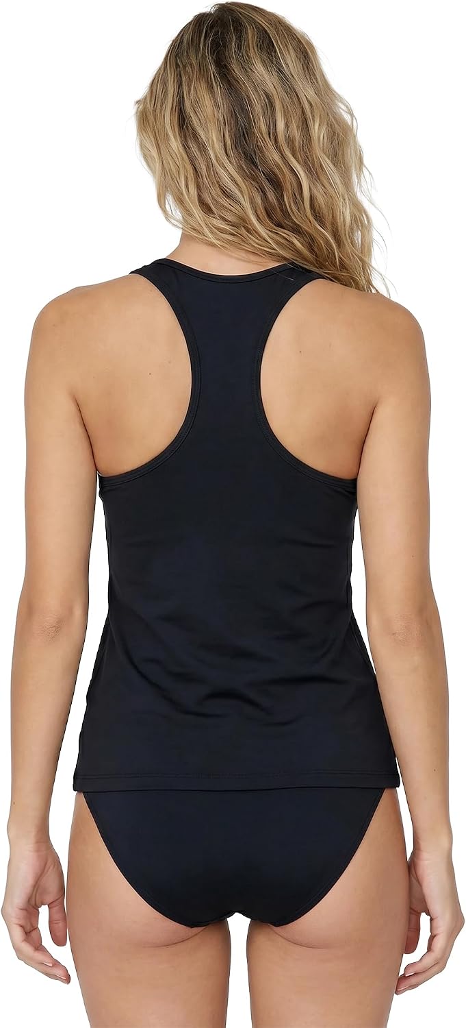 Volcom Women's Simply Core Tankini Swimsuit Top Plus Size Black