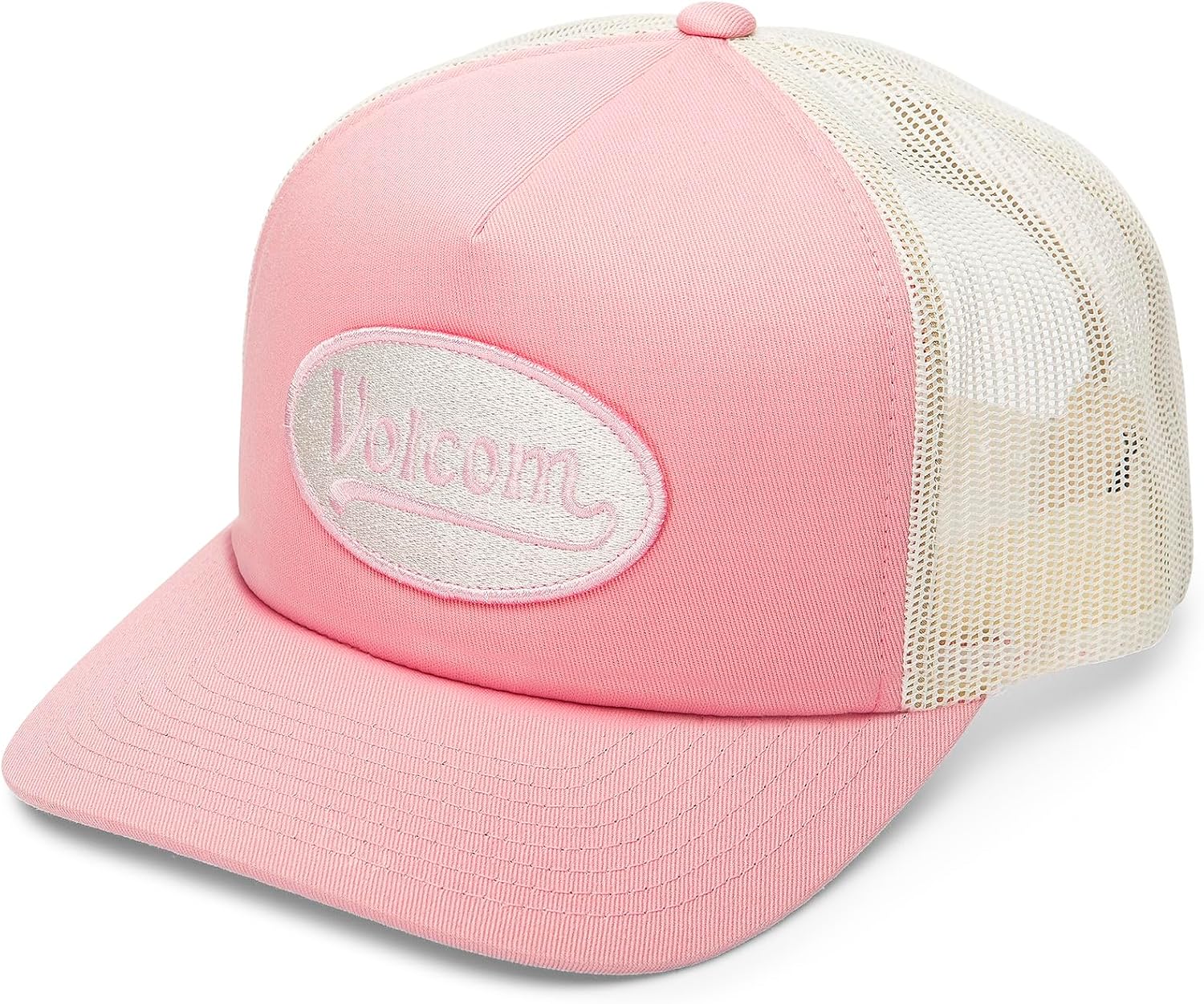 Volcom Women's Into Paradise Trucker Foam Snapback Hat Petal Pink 324
