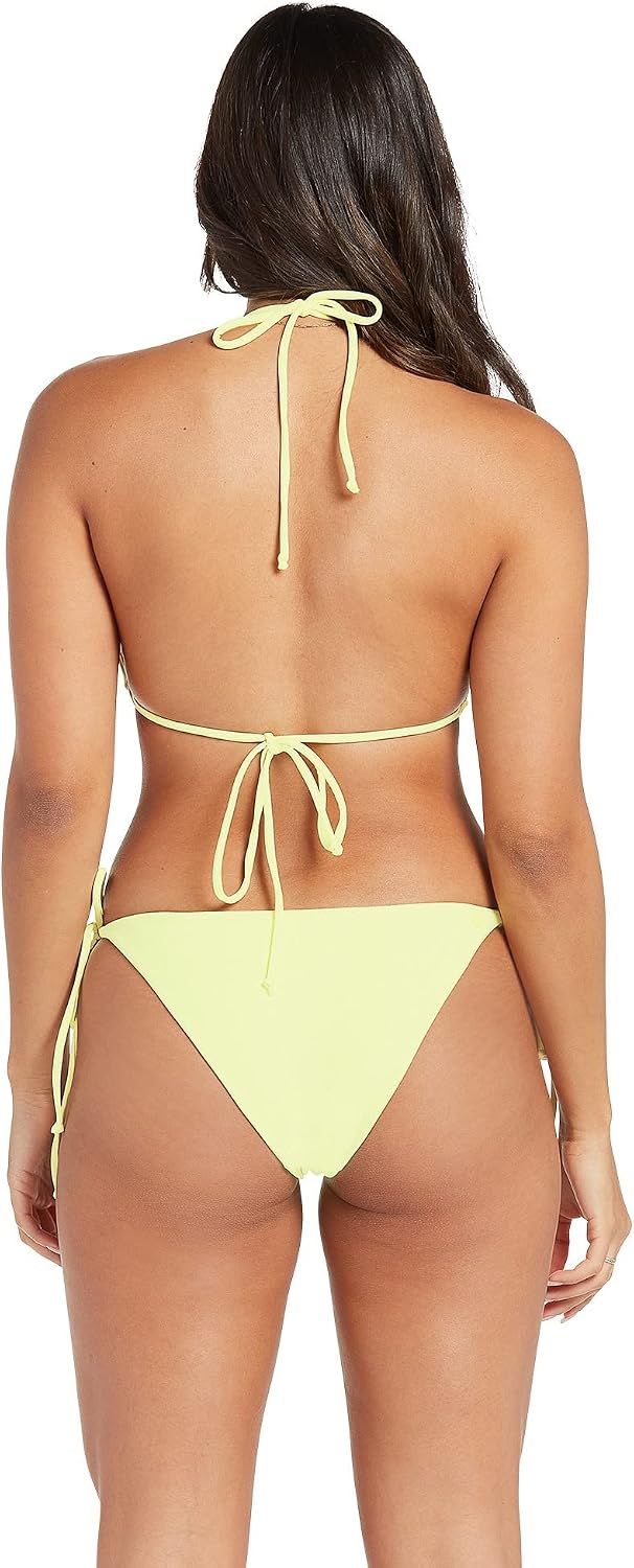 Volcom Women's Simply Seamless Skimpy Tie Side Swimsuit Bikini Bottom Lime Ice
