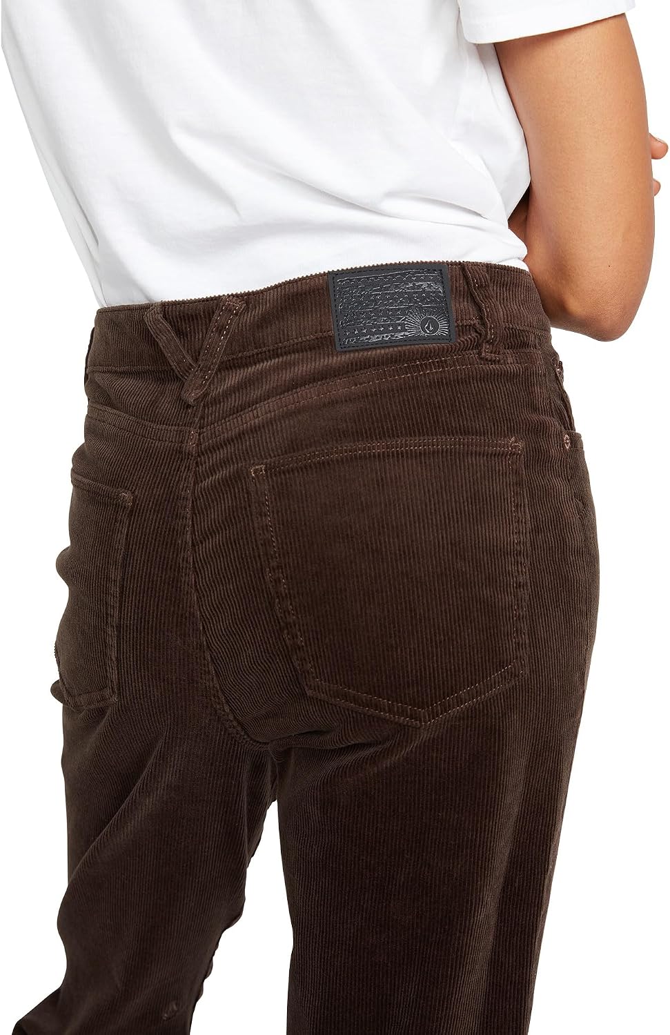 Volcom Women's Stoned High Rise Straight Leg Jean Espresso