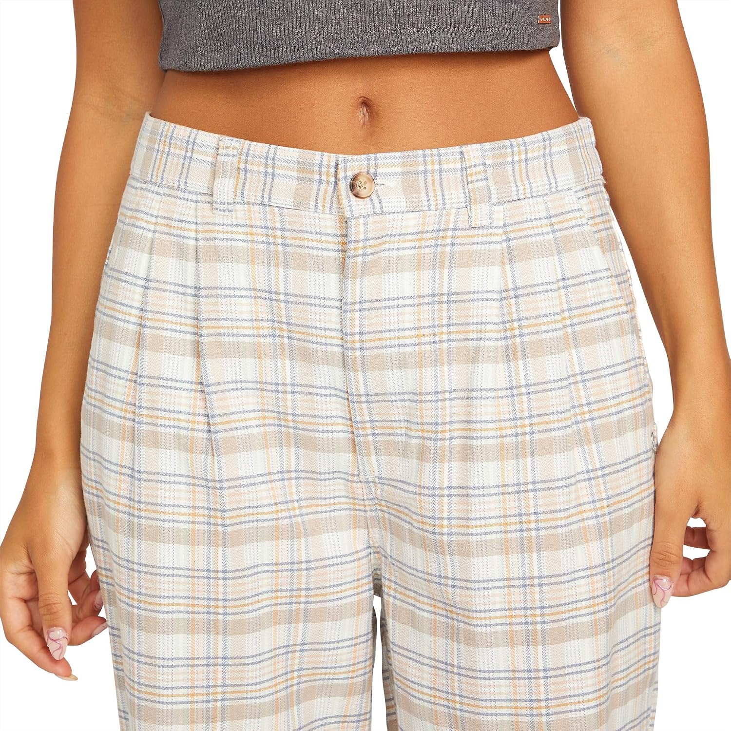 Volcom Women's Frochickie Trouser Slim Fit Chino Pant Multi