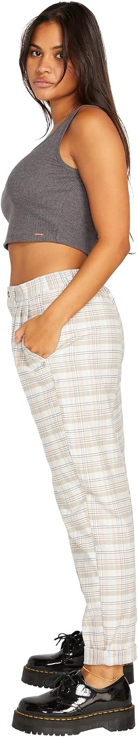 Volcom Women's Frochickie Trouser Slim Fit Chino Pant Multi