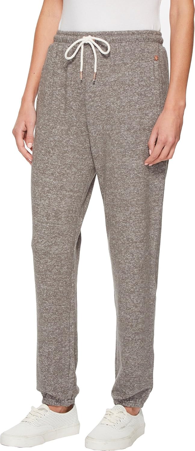 Volcom Women's Lived In Lounge Fleece Sweatpants (Regular & Plus Size) Charcoal Grey