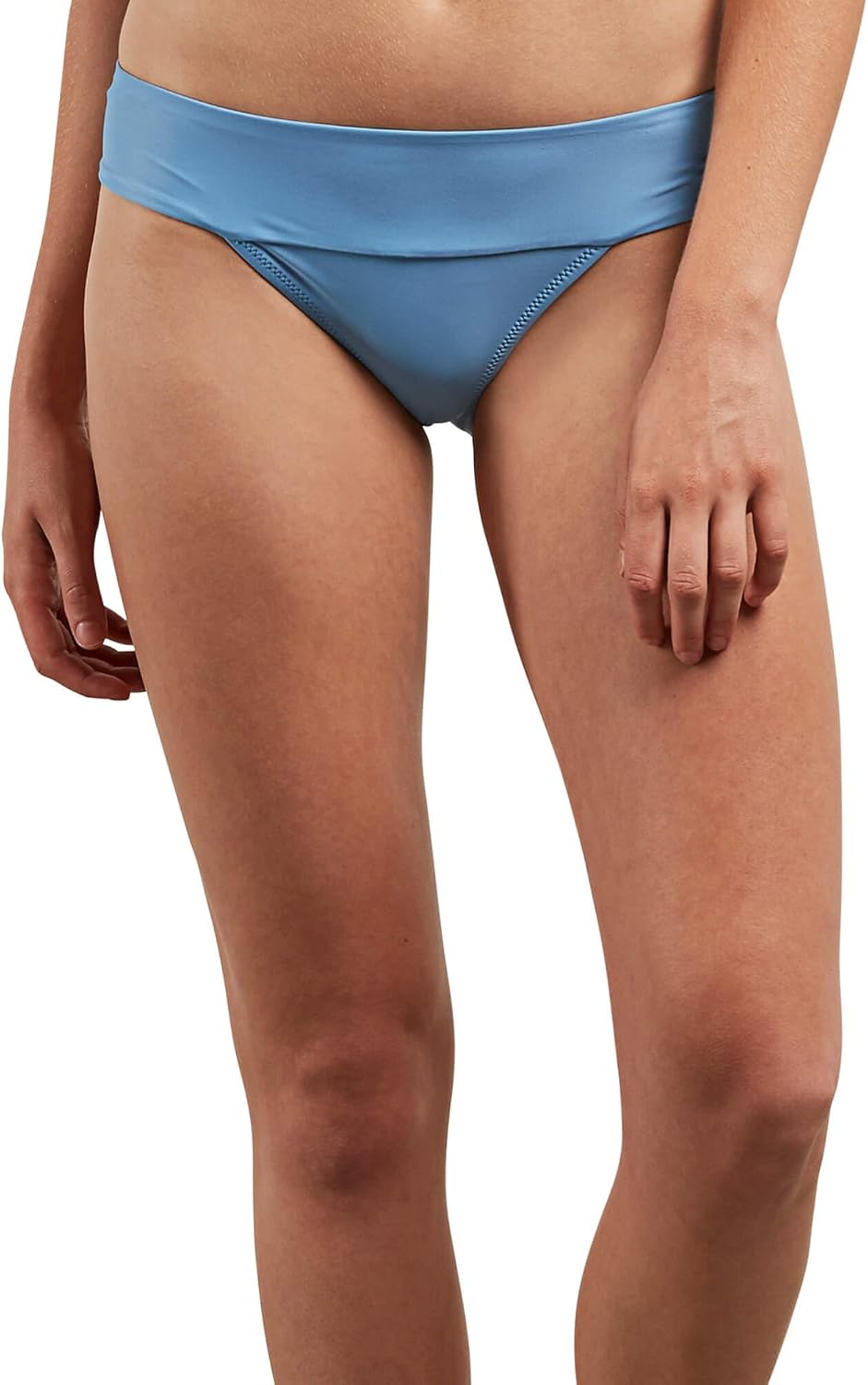 Volcom Women's Full Bikini Bottom – Low-Rise Swim Bottom with Full Coverage, Made from Recycled Fabric Sandy Indigo