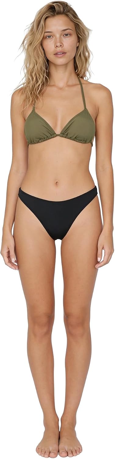 Volcom Women's Simply Seamless Skimpy Swimsuit Bikini Bottom Black