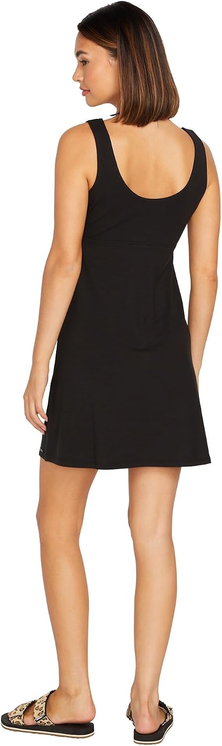 Volcom Women's Desert Bunnie Reversible Fit and Flare Knit Mini Dress Black