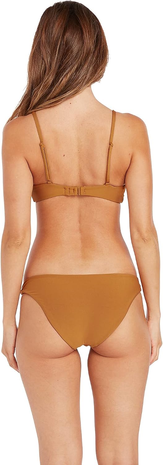 Volcom Women's Simply Solid Full Bikini Bottom (Regular & Plus Size) Bronze