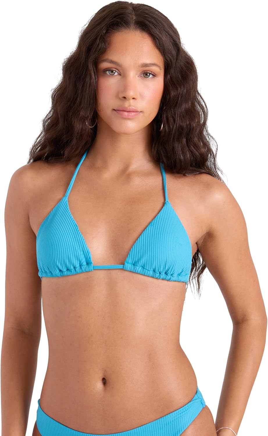 Volcom Women's Tri Bikini Top – Sustainable Slide-tri Swim Top with Adjustable Halter and Removable Cups Deep Ocean