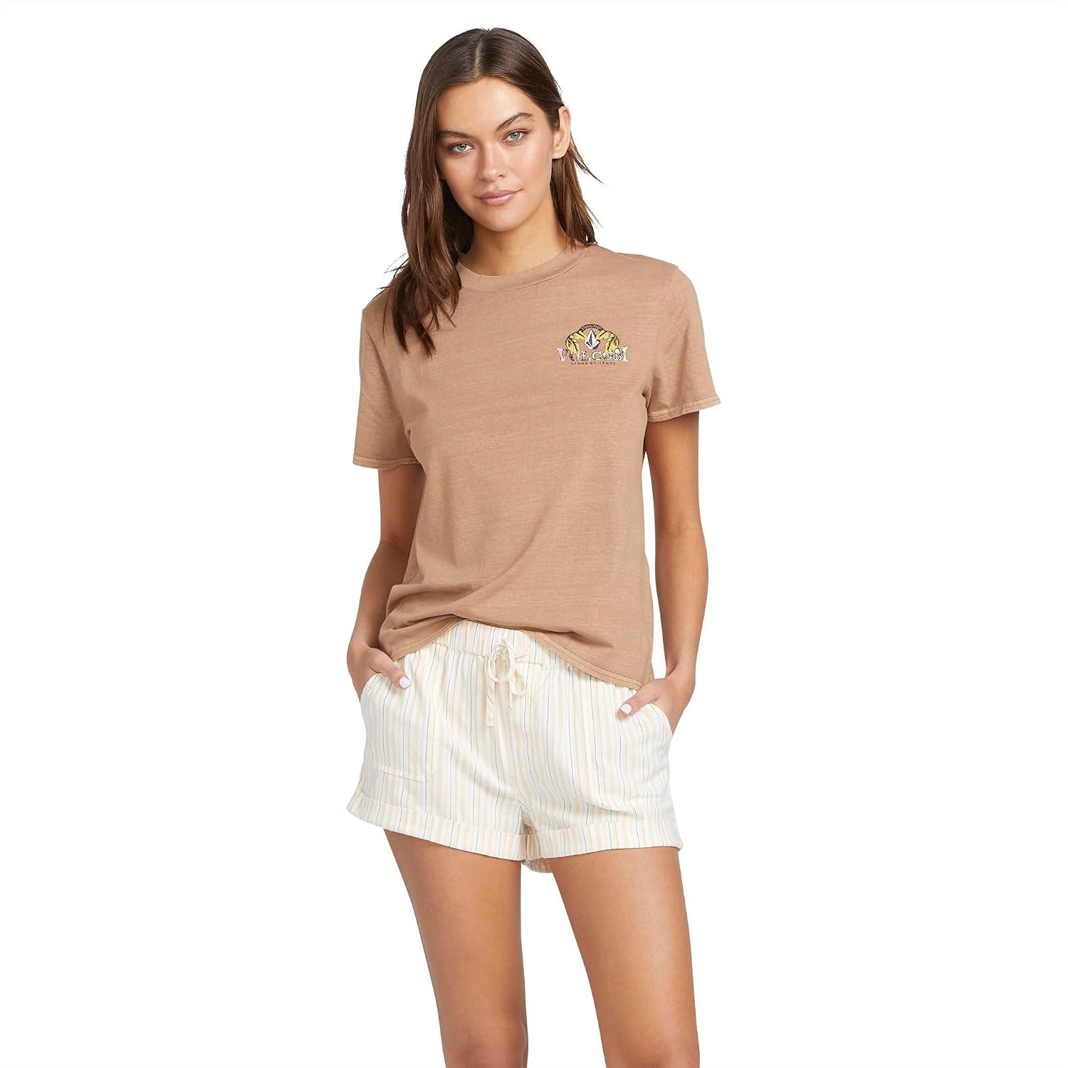 Volcom Women's Sunday Strut Elastic Waist Short Multi