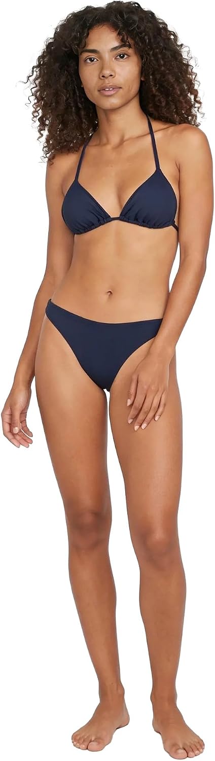 Volcom Women's Simply Seamless Skimpy Swimsuit Bikini Bottom Navy