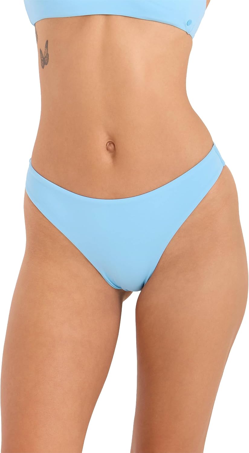 Volcom Women's Simply Seamless Skimpy Swimsuit Bikini Bottom Persimmon